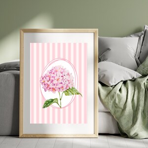 Hydrangea Wall Art modern wall art trendy colourful quirky handdrawn art 250gsm Paper bright colourful art print Watercolor prints