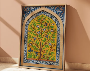 Décoration murale moghole en carreaux du Moyen-Orient (Téléchargement numérique)