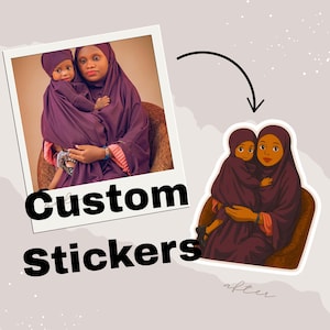 Pegatinas personalizadas inspiradas en anime, regalo personalizado de tu foto, convierte tus recuerdos favoritos en pegatinas mágicas de anime, regalos personalizados