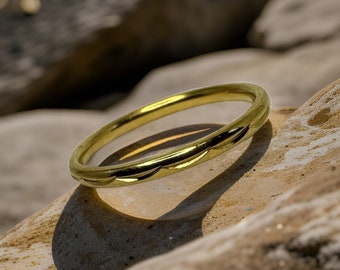 Stainless steel ring gold waterproof & anti-allergenic