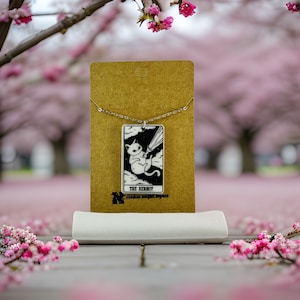 Edelstahl Kette Tarot Katzen gold/silber