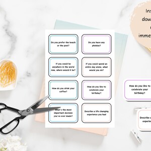 Gespreksstarters | Afdrukbare kaarten | IJsbrekerspellen | Teambuilding | Familiespel | Leer je kennen | Vragen over ijsbrekers