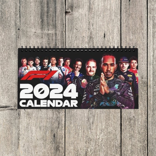 Formula 1 Calendar 2024 Race Gift, F1 Season 2024 Race Calendar, F1 Grand Prix Dates Calendar, Desk Calendar With F1 Circuits, F1 Lover