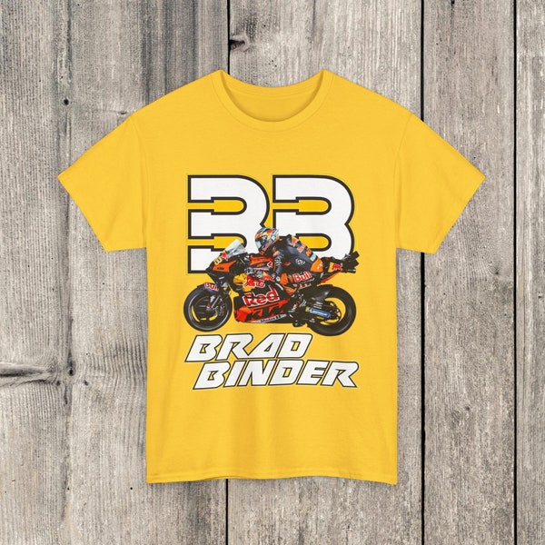 Vintage Brad Binder MotoGP KTM Shirt Merchandise Brad Binder 33 Graphic Tee, Bike MotoGp Champion Shirt Racing Driver Merch Gift, Binder 33