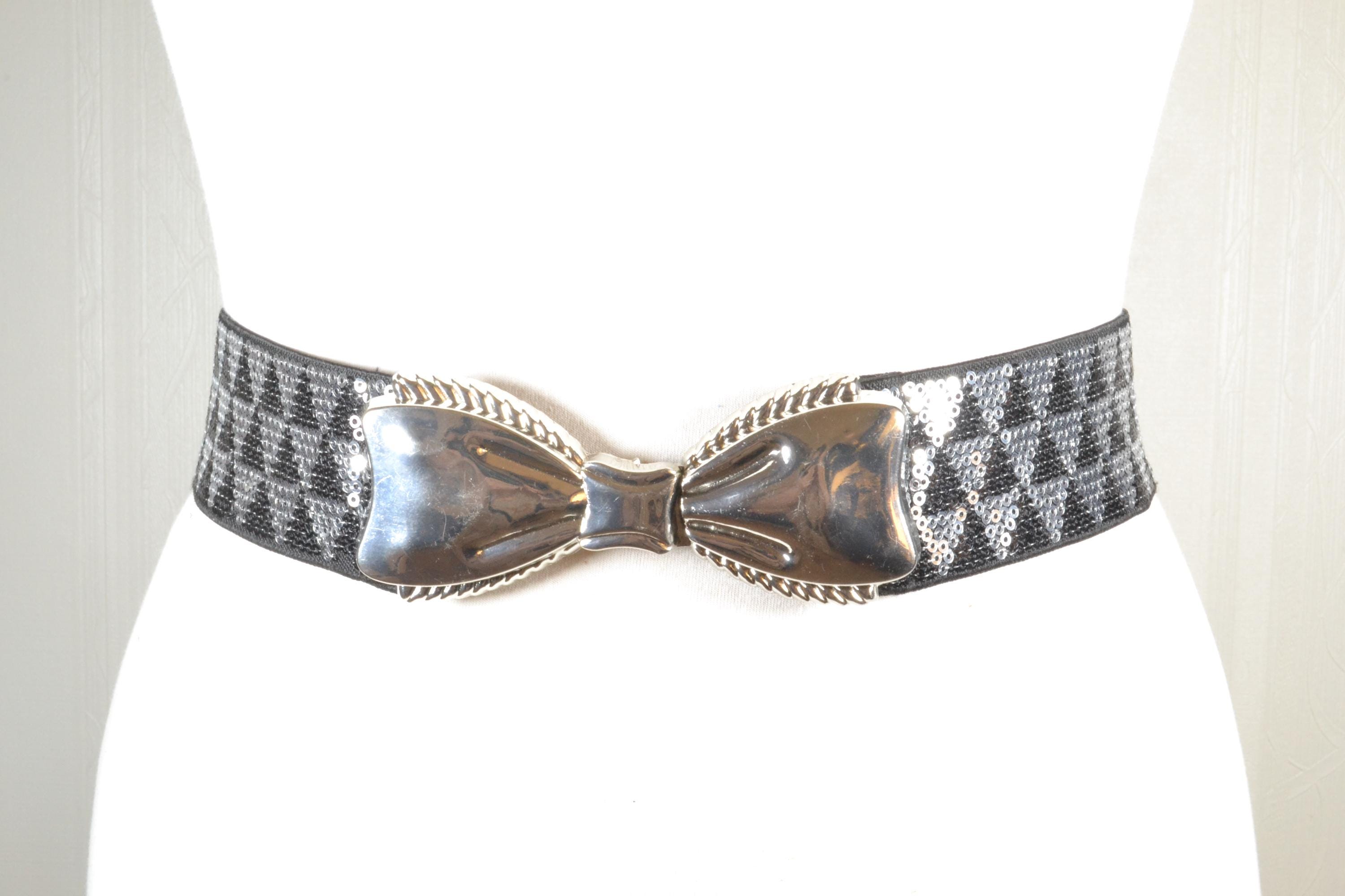 4 Cinture Glitterate Con Paillettes Per Donna - Elastiche E Larghe, Perfette Per Festa Anni 70-80, Discoteca E Abiti Da Ballo