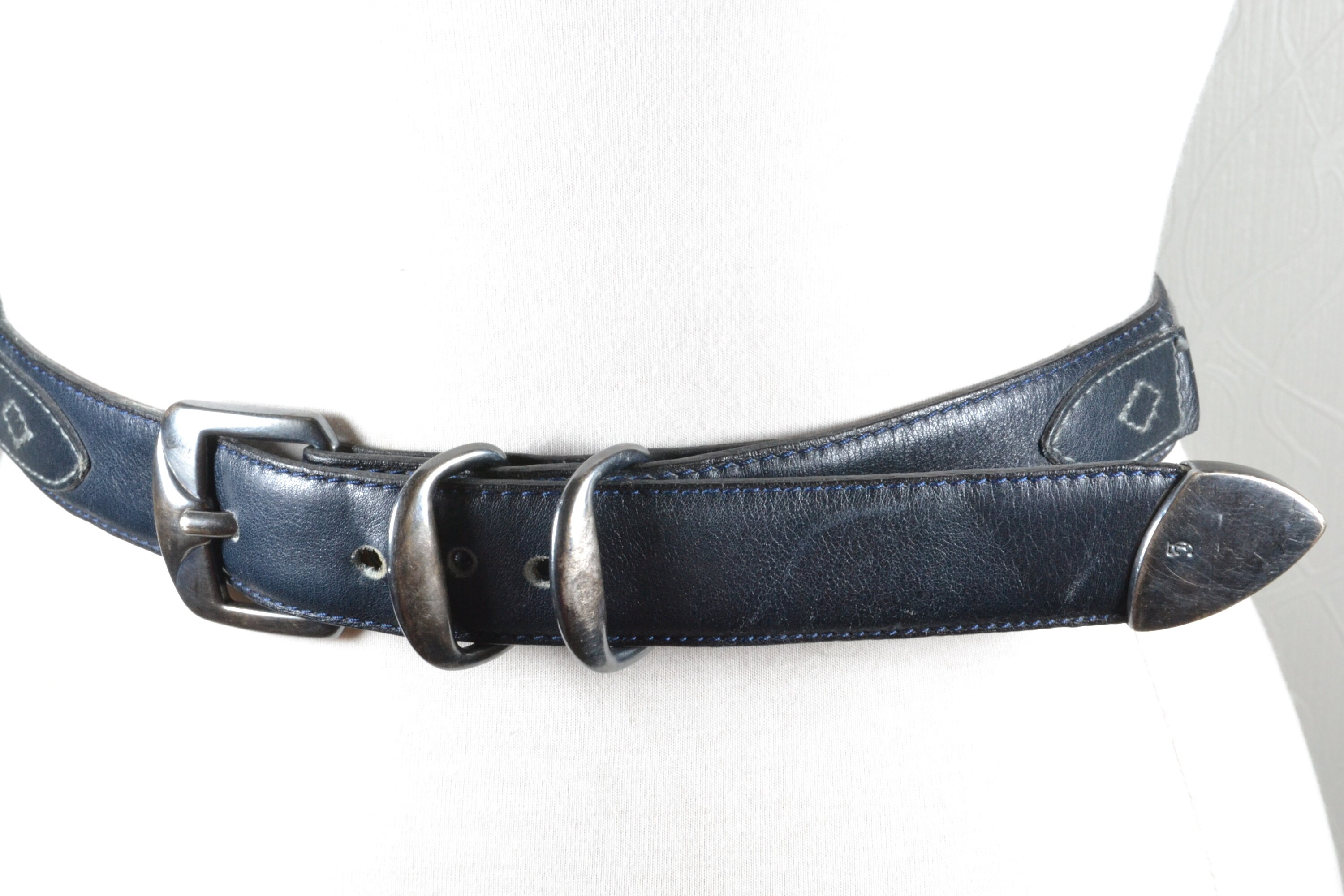 Midnight Navy Glazed Full Skin Belt main image 1
