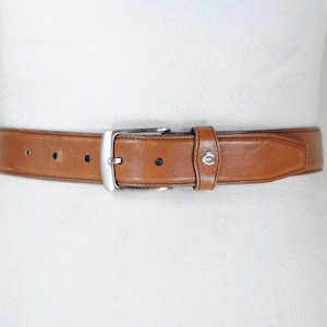 Vintage Сlassic Brown Leather Belt, Men&#39;s and Women&#39;s Casual Belt