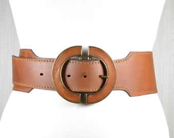 Ginnie Johansen Wide Orange Leather Belt Vintage | Accessories | Ginnie Johansen Wide Orange Leather  main image 3