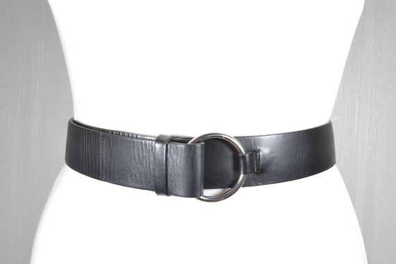 Casual Corner Black Wide Waist Belt with Matte Round Ring Casual Corner | Accessories | Casual Corner Womens Black  main image 2