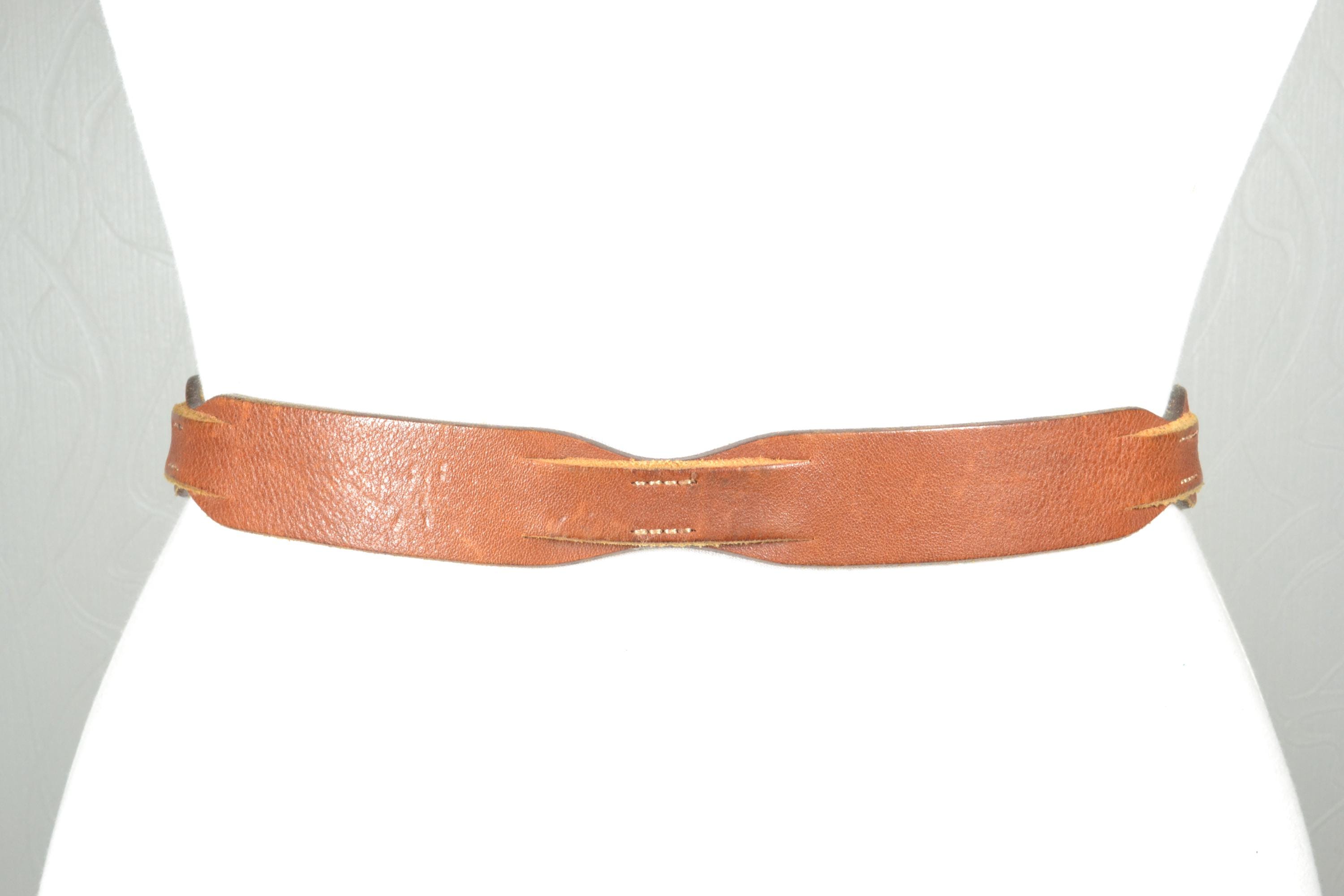 Vintage Leather Belt Tan Boho Woven Western Minimalist Fisherman Core Old Money Eohak Vintage-Western-Cowboy-Belt for Women Men Country  main image 4