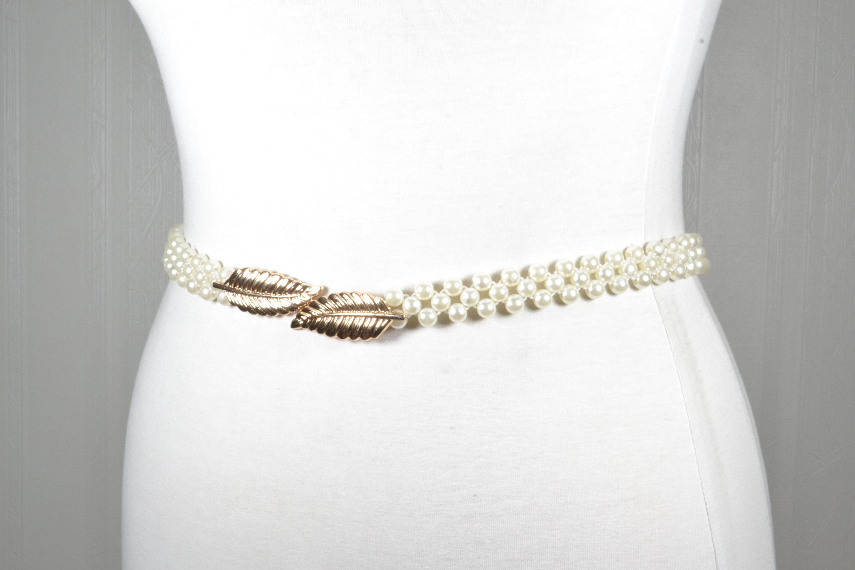 Elegant Freshwater Pearl Beaded Statement  Belt Elegant Pearl Belt - Etsy main image 2