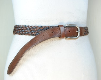 Lodis Brown Leather Belt With Chain Detail Buckle, Genuine  display picture 1