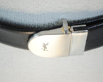 Vintage Yves St. Laurent black career belt, good condition Yves Saint Laurent | Accessories | Vintage Yves St Laurent  main image 2