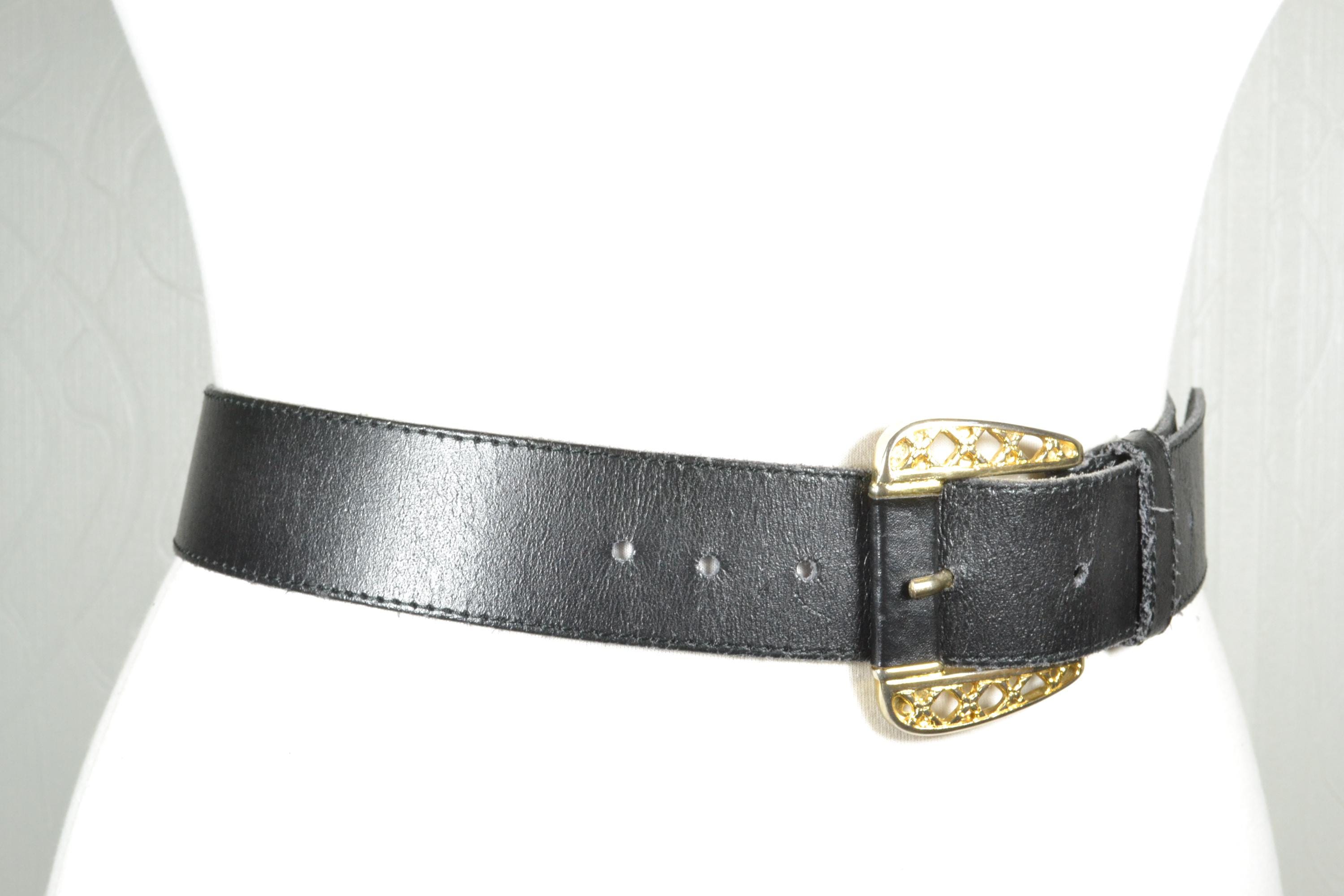 Elegant Vintage Black Belt with Gold/Silver Buckle Amazon.com: ALAIX Women main image 3
