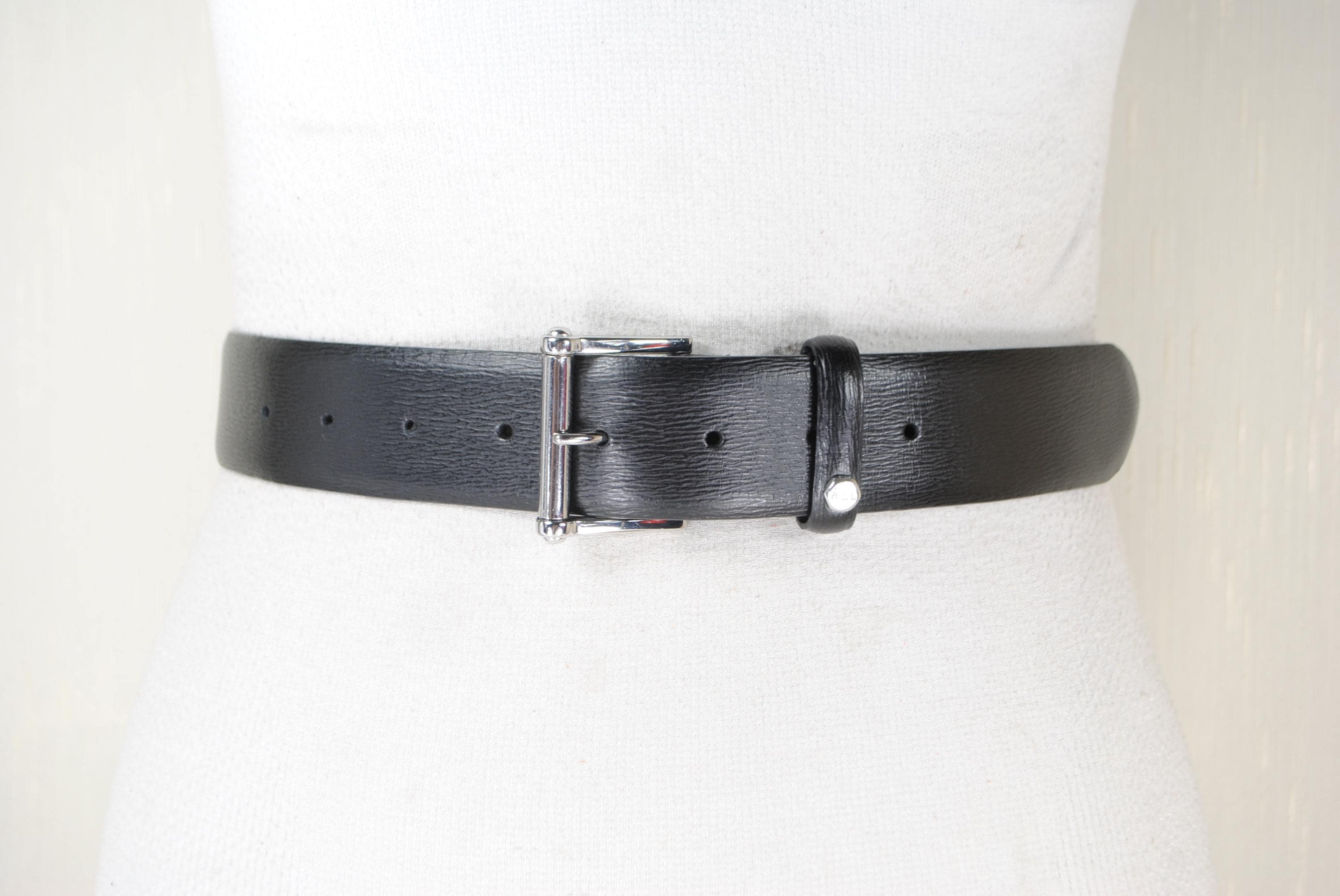 Black Leather Belt With Square Steel Buckle - Etsy