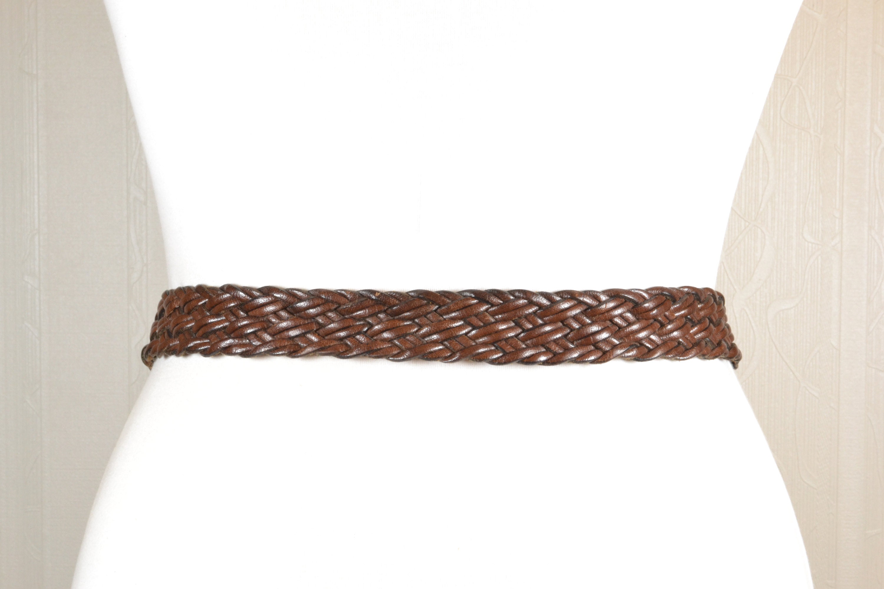 Capezlo vintage ML woven braided dark brown leather belt women boho western #5 Women main image 3