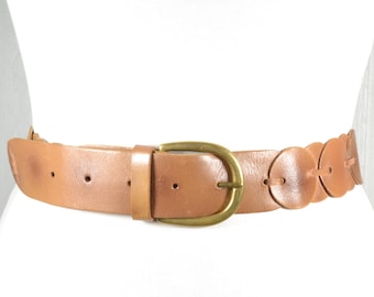 Accessories by Pearl Vintage Beige Tan Snake Embossed Belt  display picture 1