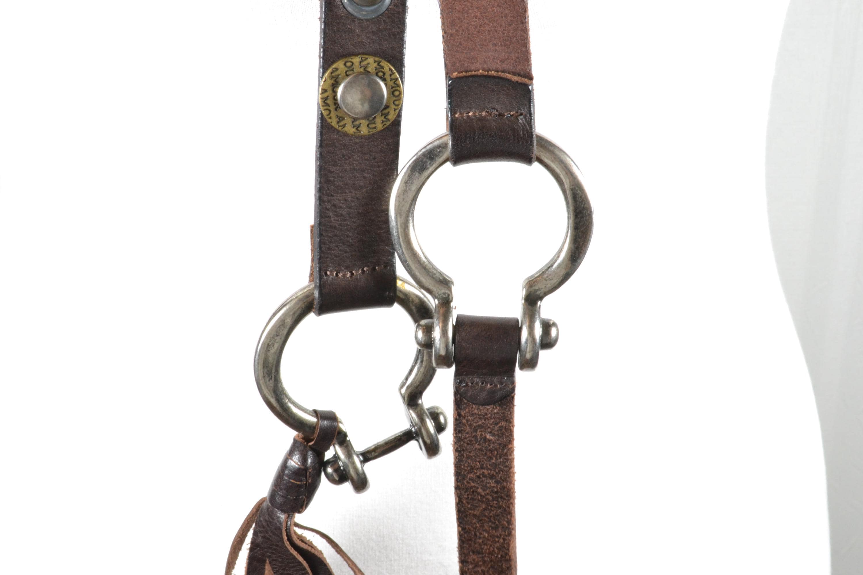 Vintage Burgundy Leather Locking Loop Belt Boho Western Maroon Size XL Retro Custom Full Grain Leather Belt – Oxblood with Antique Copper  main image 3