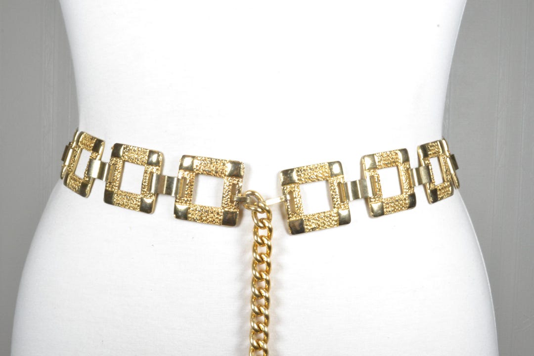 Women's Vintage Gold Tone Chain Belt S/M