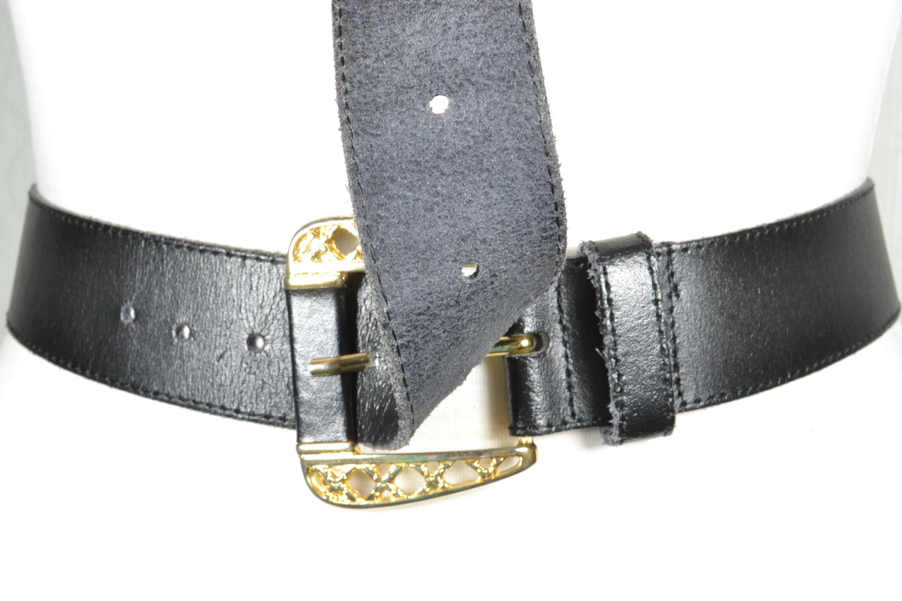 Elegant Vintage Black Belt with Gold/Silver Buckle Amazon.com: ALAIX Women main image 2