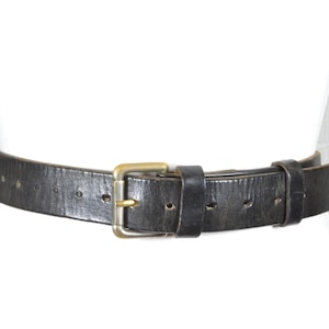 Cinturón de cuero negro con hebilla de acero, cinturón ancho de cuero para mujer, cinturón de cuero genuino, cinturón clásico ajustable, cinturón retro llamativo