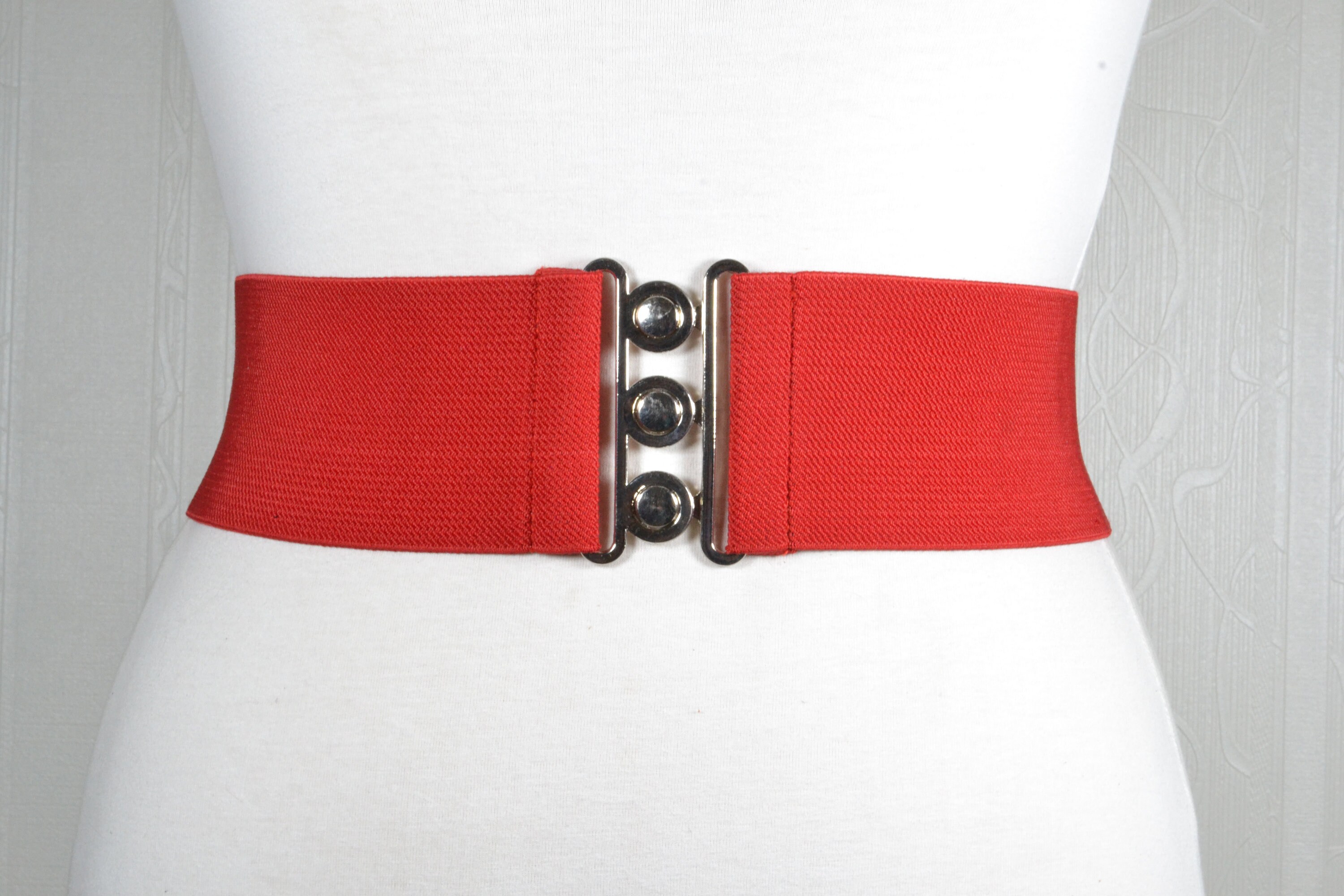 Vintage Red Elastic Belt for Women, Stretchy Corset - Etsy