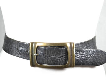 Vintage Utility Hardware Leather Belt Industrial Hook Belt Made in USA Leather Utility Belt In Men main image 3