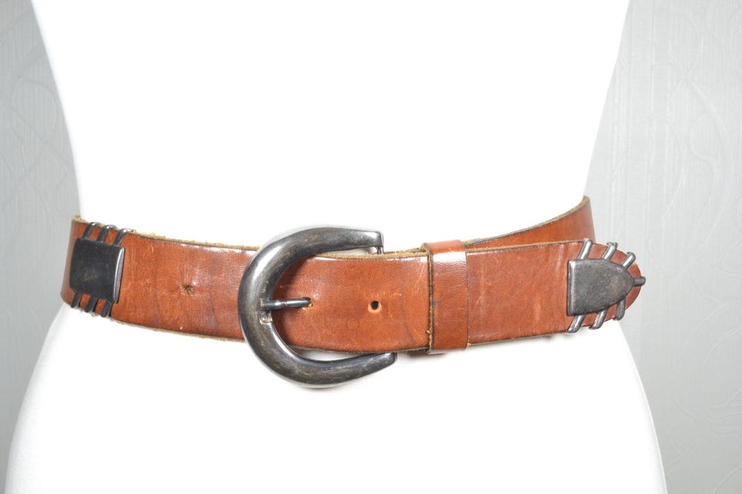 Vintage Southwestern Belts Vintage Sterling Silver Southwest Concho Belt on Leather - Etsy main image 3