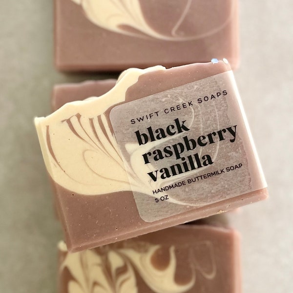 Black Raspberry Vanilla Soap, Cold Process Soap, Handmade Soap, Buttermilk Soap