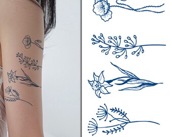 Temporary Tattoos Flower1