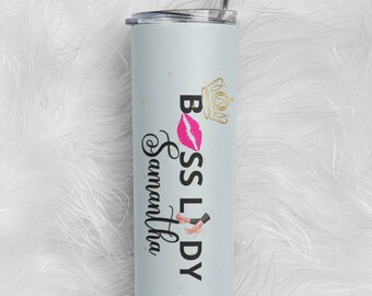 Boss Lady Tumbler: Personalized Stainless Steel 20oz Cup