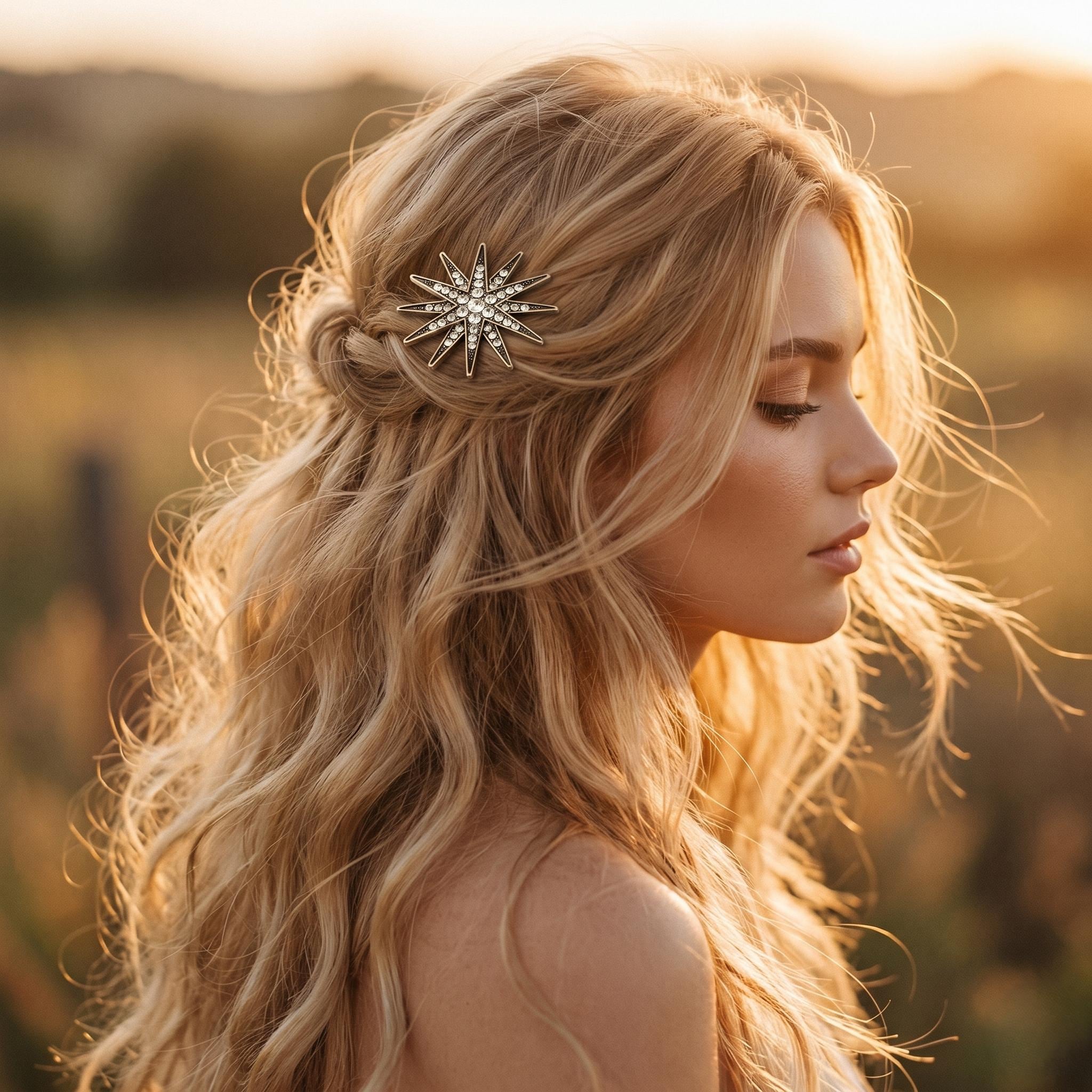Guiding Star Wedding Hair Pin Celestial Gift Constellation Accessory Keepsake