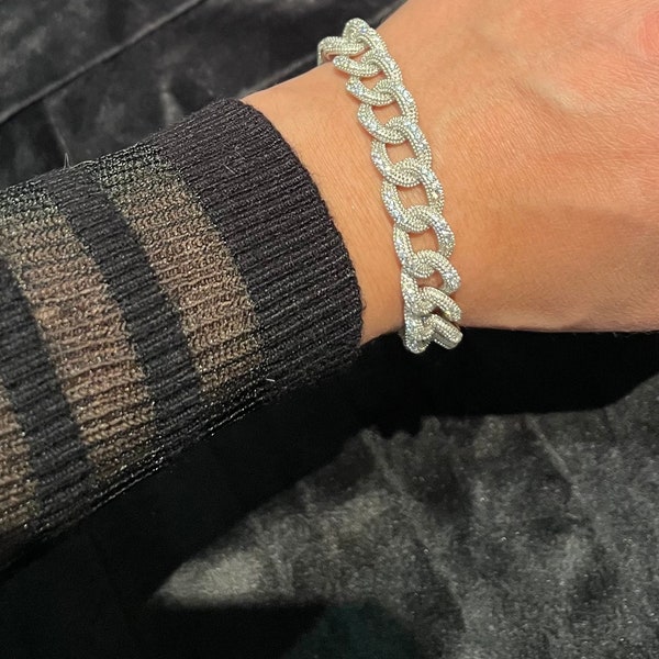 Bracelet Grands Maillons en Argent Massif A&C 27 - modèle unique - Offrez un bout de votre cœur - Livraison gratuite