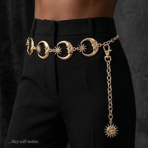 Celestial Moon Belt Gold - Etsy display picture 2
