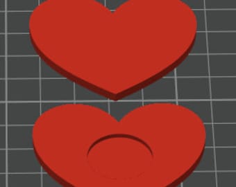 Heart Magnet - Digital STL File - For 3D Printing