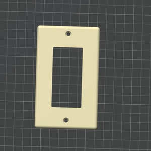 May include: A white plastic electrical outlet cover with two screw holes.