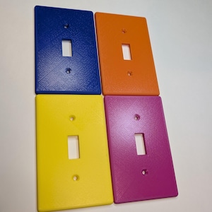 Beveled Colored Light Switch Cover, Outlet Cover, Switch Plate Cover - 3d printed