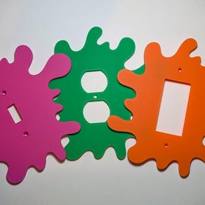 Color Splash Switch Plate Cover, Light Switch Cover, Outlet Cover - 3D Printed