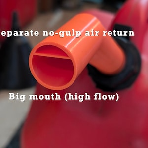 High-Flow 3D Printed Gas Can Nozzle - 3 Styles Available