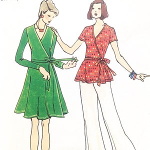 Free Ship Complete 12/34  vintage sewing pattern 1970s Butterick 3519 Betsey Johnson Fit and Flare Knit Dress