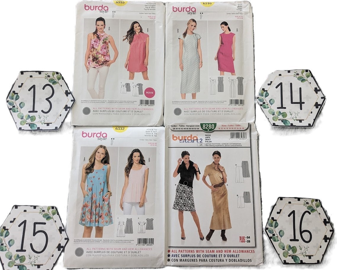 Burda Sewing Pattern 27642 6522 6547 6490 6631 6883 6909 6530 6754 6523 ...