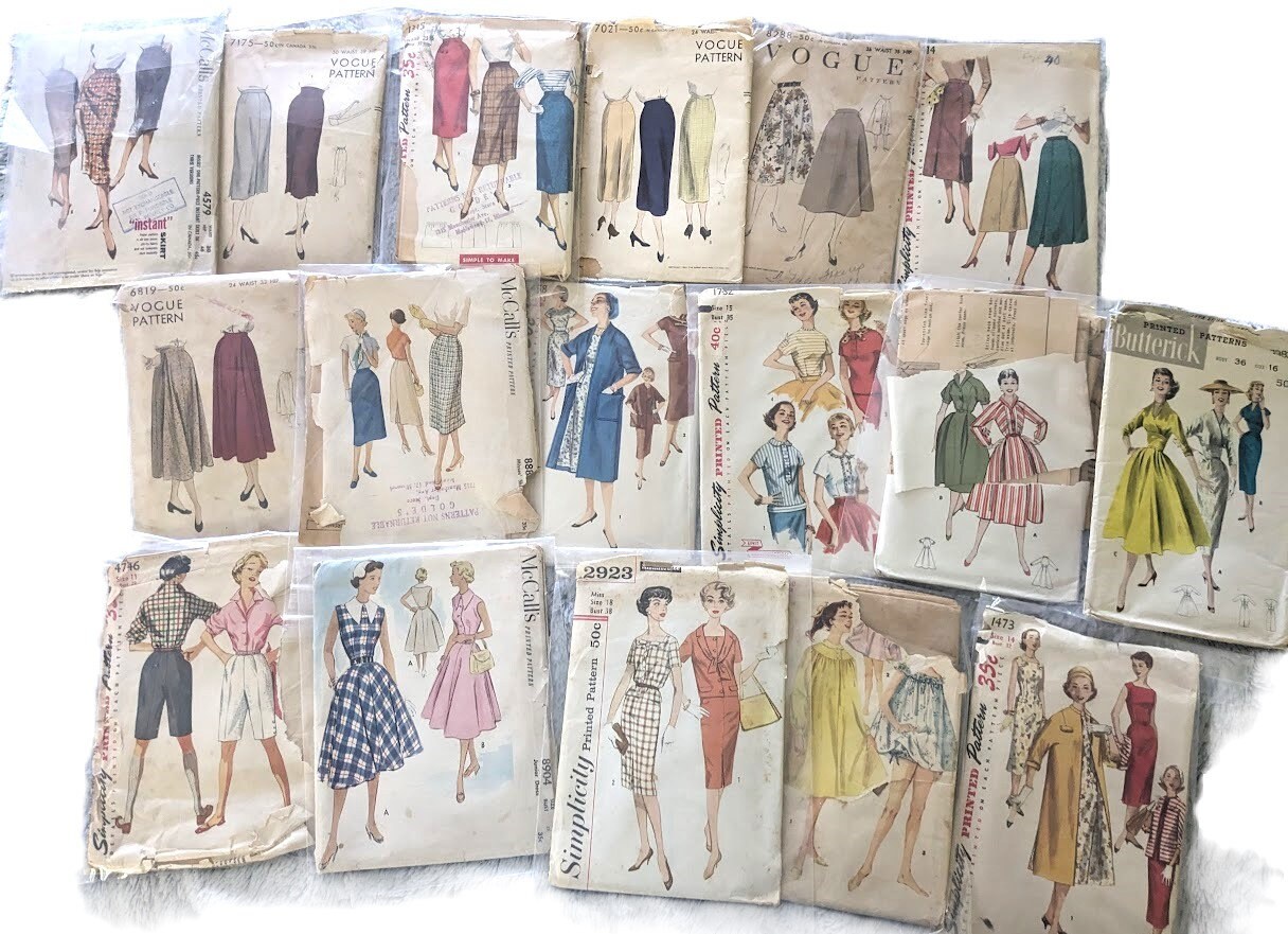 American Stylist 秋冬特大号 1949-1950 Long Knitted Mohair Coat Pattern, Vintage 1950s