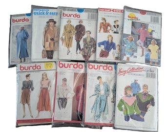 Uncut Sewing Patterns Burda 6964 5079 5425 4915 6235 6500 4826 3135 22052 9352 6423 6213 20615 Neue Mode 21879  Coats Jackets  Top  Dress