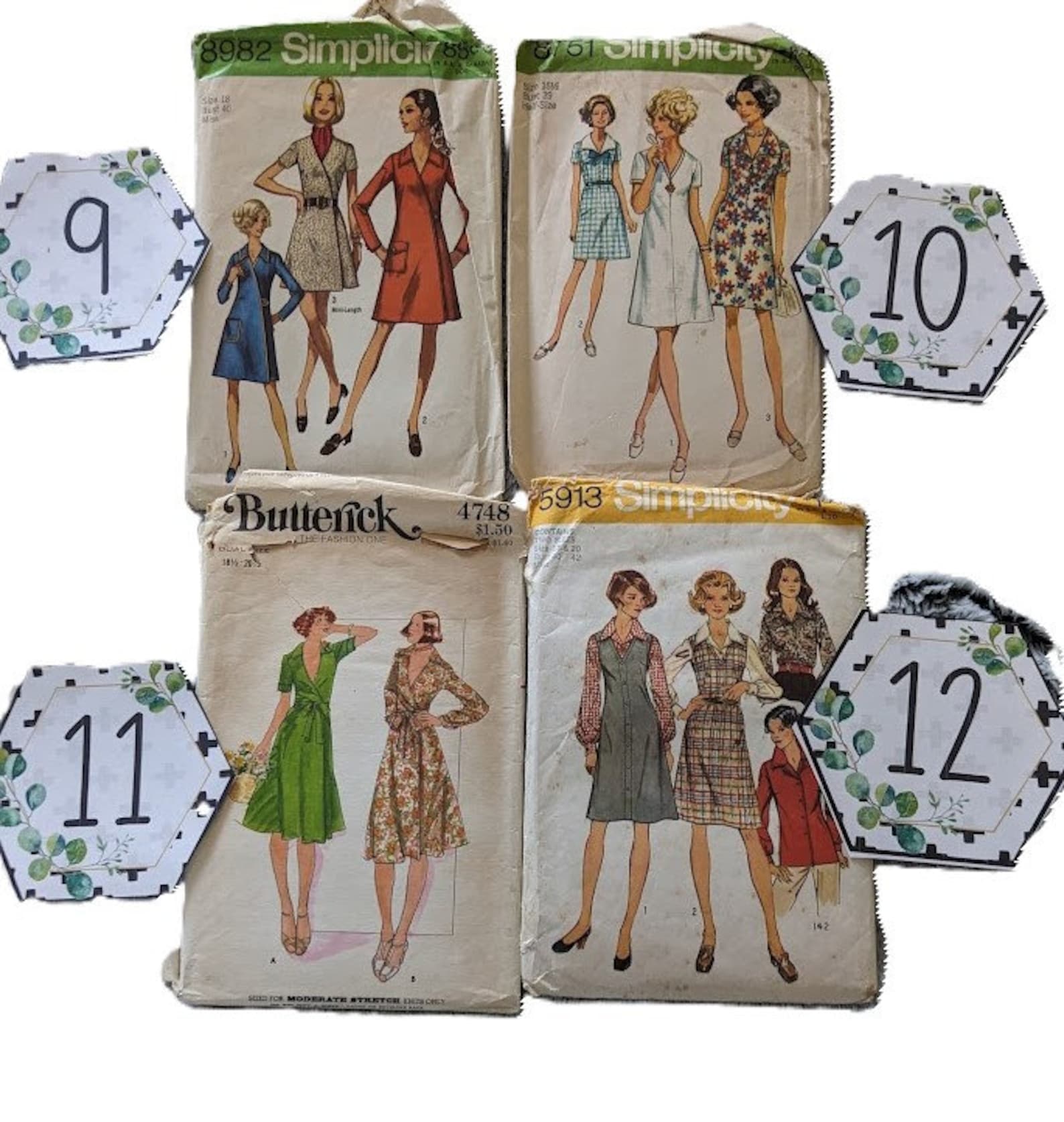 Vintage Sewing Patterns Simplicity 9807 9013 5913 8751 7675 5247 5029 ...