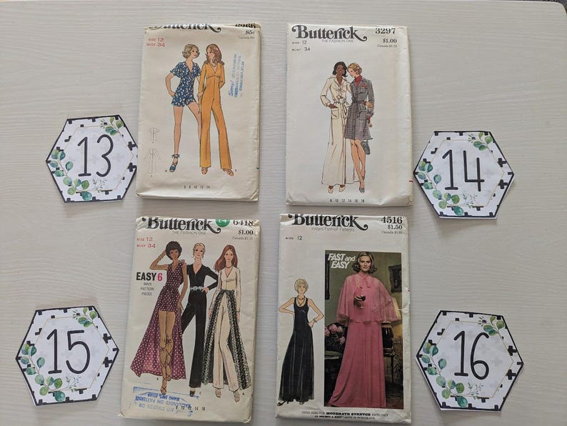 UNCUT Vintage Sewing Pattern Butterick 6077 3458 3078 4845 5983 5280 ...