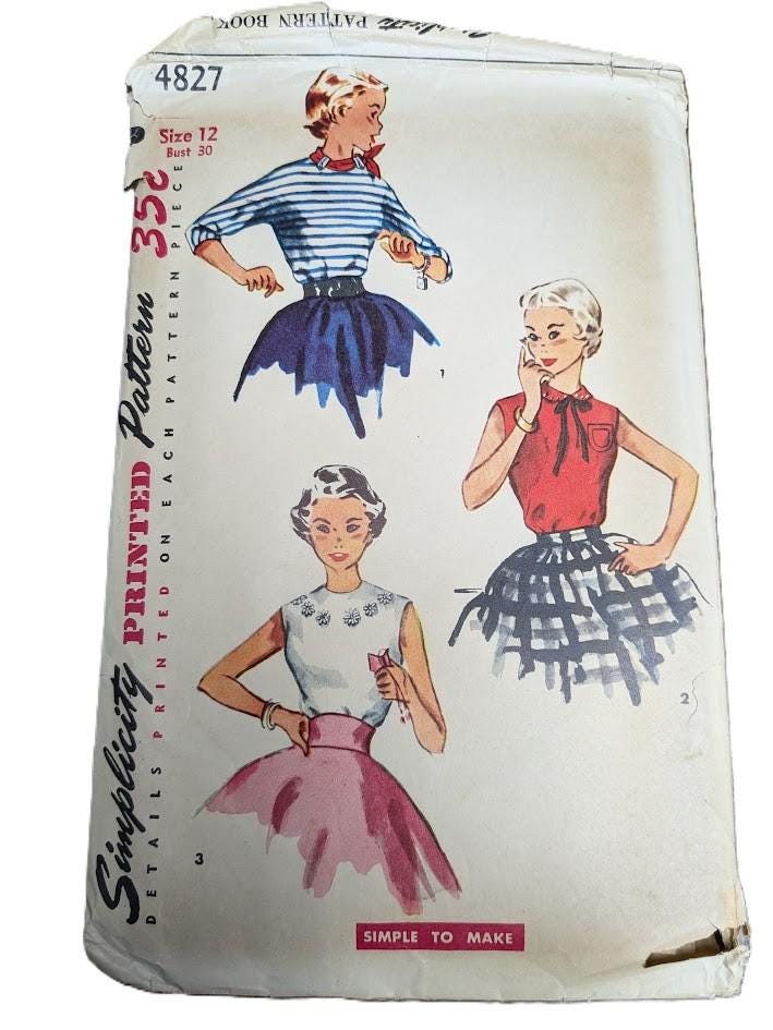 Gorgeous 1950s Vintage Sewing Patterns Simplicity 4827 2770 2414 1834 ...