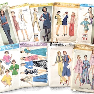 B32.5 Vintage 1970s Sewing Pattern Simplicity 9368 6100 9410 9073 5808 5075 5679 7983 Butterick 4604 Cut & Uncut McCalls 3171