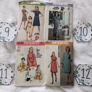 Simplicity Pattern 5347 B36 1970S Sewing Pattern Simplicity 8453 5028 5056 9547 9045 7026 9072 ...