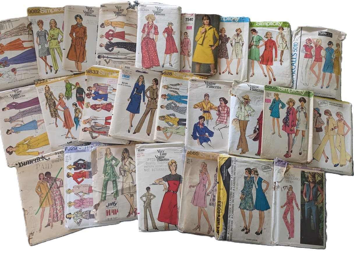 14/16 Vintage Sewing Pattern Simplicity 7130 9082 8489 7048