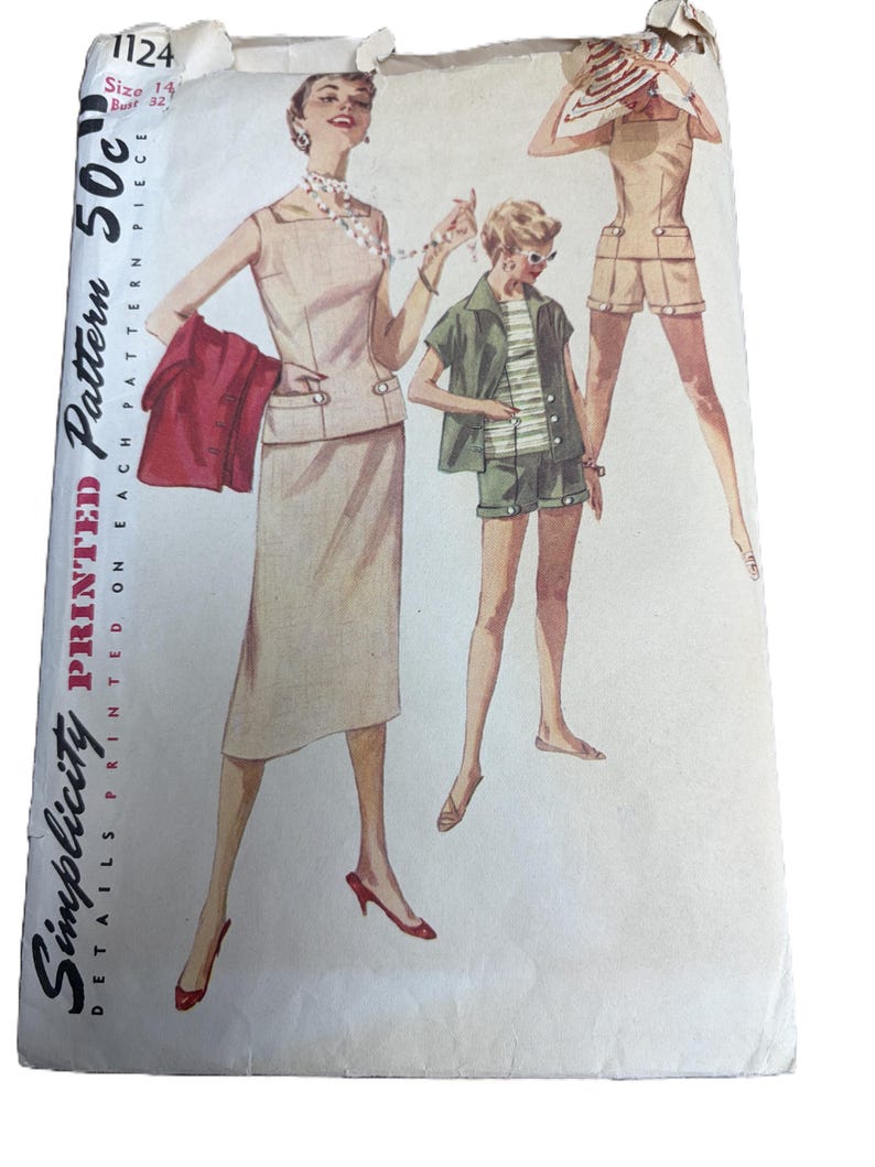1950s Vintage Sewing Pattern Simplicity 1550 1124 1450 4437 4019 1311 ...